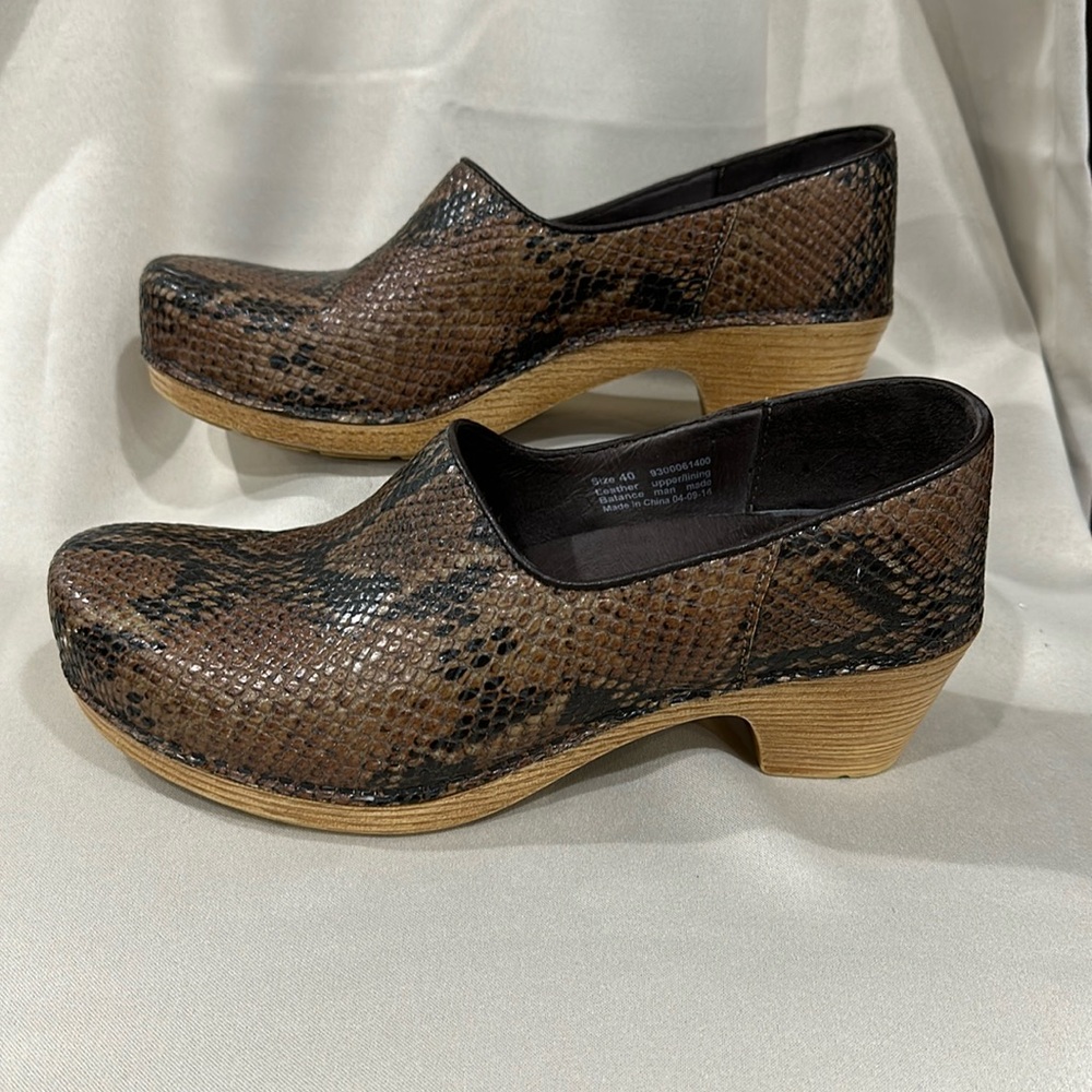 Women’s Leather Snakeskin Dansko Booties